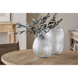 Linsy Small Ribbed Recycled Glass Vase - Clear