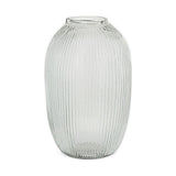 Linsy Large Ribbed Glass Vase - Clear