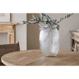 Linsy Large Ribbed Glass Vase - Clear
