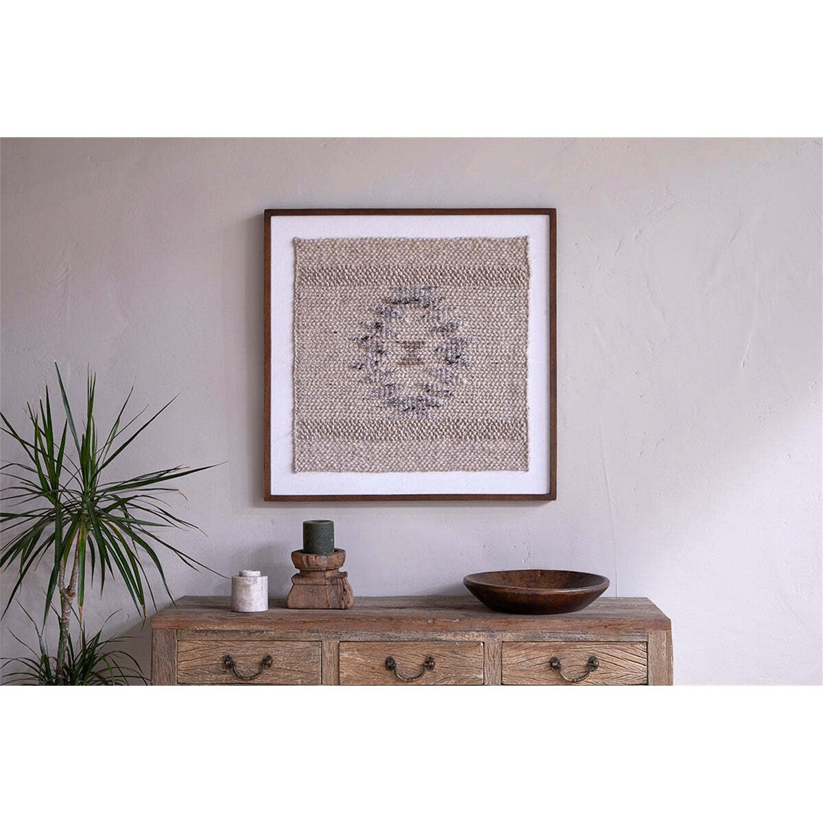 Lena Textured Wall Art - Off White