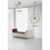 Love Large 9 Light Glass Semi-Flush Ceiling Light - White