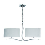 Eve 4 Light E27 Pendant Light 22cm Drop White - Polished Chrome