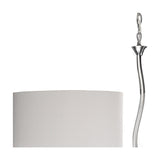 Eve 4 Light E27 Pendant Light 22cm Drop White - Polished Chrome