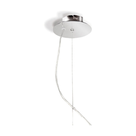 Eve 3 Light E27 Pendant Light 50cm White - Polished Chrome