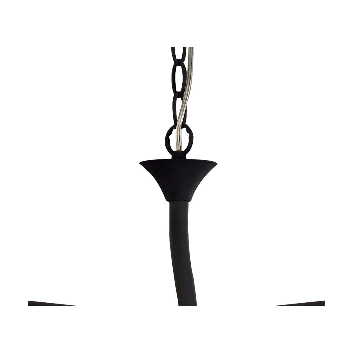 Eve 4 Light 2 Shade Pendant Light 24cm Drop Black - Anthracite