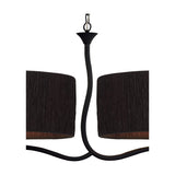 Eve 4 Light 2 Shade Pendant Light 24cm Drop Black - Anthracite