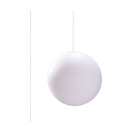 Huevo E27 pendant light, 40cm opal white spherical glass shade on a slim cord, shown against a plain white background.