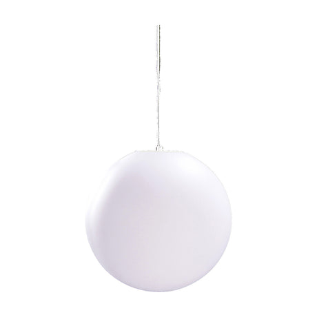 Huevo E27 pendant light in opal white, 40cm round globe shade on a slim cord, shown against a plain white background.