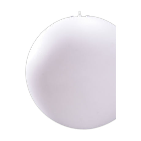 Huevo E27 Pendant Light 50cm in opal white, a large spherical globe shade with white ceiling mount and cord, shown against a plain white background.