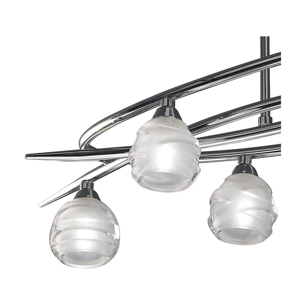 Loop 6 Light G9 Semi Flush Ceiling Light - Polished Chrome