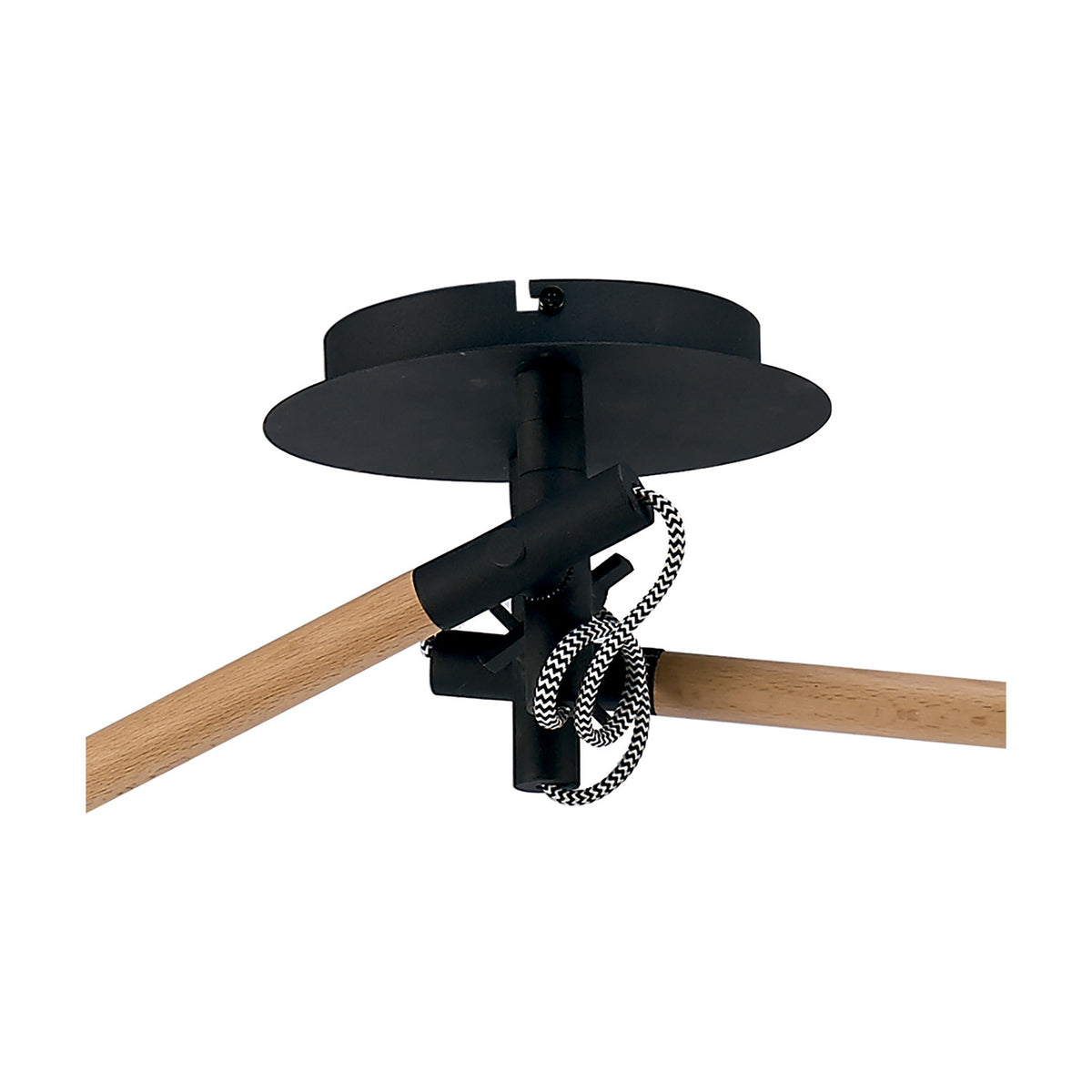 Nordica 2 Light E27 Pendant Light 86cm Drop - Matt Black
