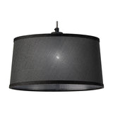 Nordica 2 Light E27 Pendant Light 86cm Drop - Matt Black