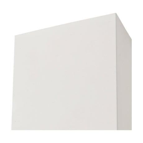 Kailua Square Flush Ceiling Light, 90mm, matt white finish with square profile close to the ceiling, shown against a plain white background.