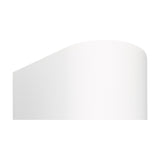 Close-up of the Kandanchu 2 Light Round Outdoor Wall Light in sand white, showing its curved aluminium body with a textured matte finish against a plain white background.