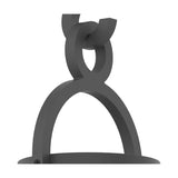 Maya E27 ceiling light in anthracite, 18cm diameter and 44cm high, featuring a sculptural intertwined loop design on a domed base, shown on a plain white background.