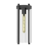 Maya E27 ceiling light in anthracite, a slim cylindrical glass shade with black metal frame and exposed tube bulb, shown on a plain white background.