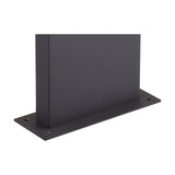 Ruka Floor Lamp base close-up showing anthracite aluminium panel on a rectangular mounting plate with screw holes, plain white background.