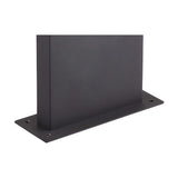 Ruka Floor Lamp base shown at an angle, slim rectangular anthracite aluminium post on a flat mounting plate with screw holes, set against a plain white background.