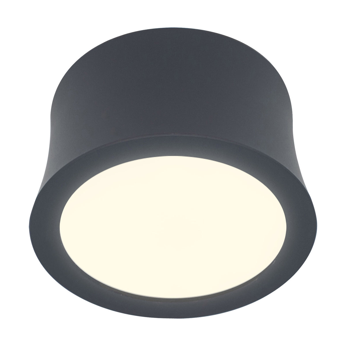 Gower Spotlight in sand black, a compact 80mm surface-mounted ceiling light with integrated LED and a round diffuser, shown on a plain white background.