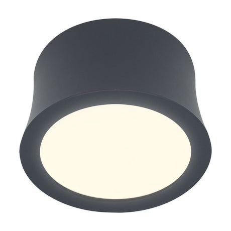 Gower Spotlight in sand black, a compact 80mm surface-mounted ceiling light with integrated LED and a round diffuser, shown on a plain white background.