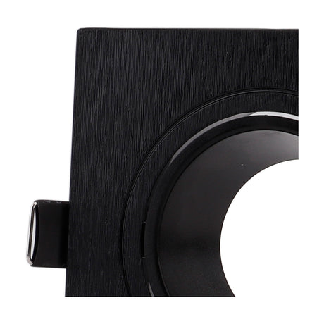 Square Flush Ceiling Light 75mm Cut-Out 93mm Long - Black