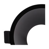 Close-up of the Lamborjini GU10 Round Spotlight 93mm in black, showing its recessed funnel-shaped inner profile, polycarbonate finish, and mounting clip against a plain white background.