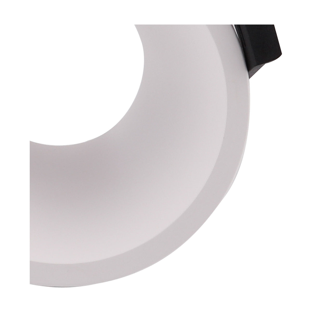 Close-up of the Lamborjini Round Spotlight 93mm 45 Degree in white, showing the angled funnel interior and recessed round housing against a plain background.