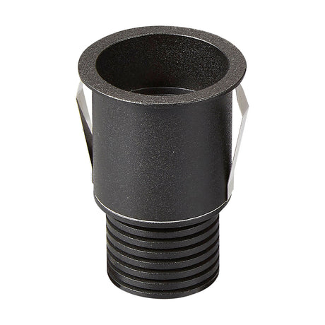 Guincho 5W Spotlight in sand black finish, cylindrical aluminium body with threaded rear housing and spring clips, 55mm diameter, shown on a plain white background.