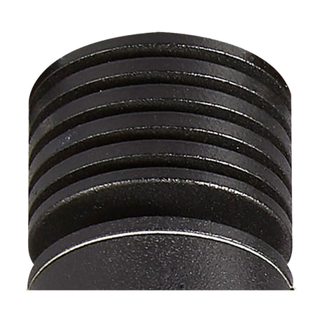 Close-up of the Guincho 3W LED spotlight in sand black aluminium, showing the ridged 41mm diameter head against a plain white background.