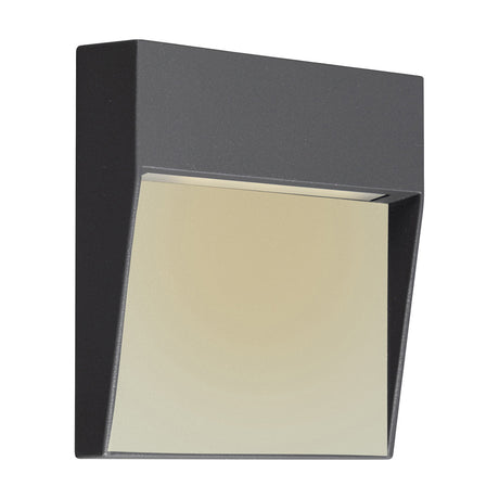 Baker 3W IP54 Square Outdoor Wall Light in anthracite, aluminium wedge-shaped fixture with a light diffuser panel, shown on a plain white background.