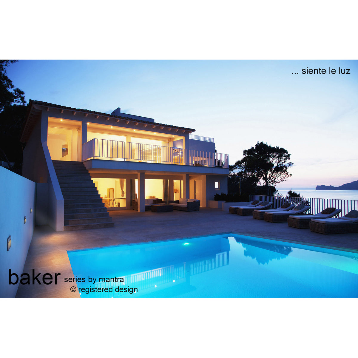 Baker 6W IP54 Square Outdoor Wall Light 16cm High - Anthracite