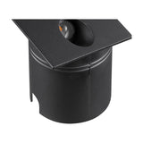 Aspen IP65 outdoor wall light in sand black, cylindrical body with angled square face and integrated LED, shown close-up against a plain white background.