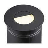 Aspen IP65 Eyelid Recessed Outdoor Wall Light 3000K - Sand Black