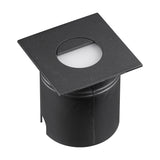 Aspen IP65 outdoor wall light in sand black finish, square hooded face with cylindrical body, shown against a plain white background.