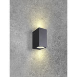 Kandanchu 2 Light IP54 Outdoor Wall Light 15cm High - Sand Black