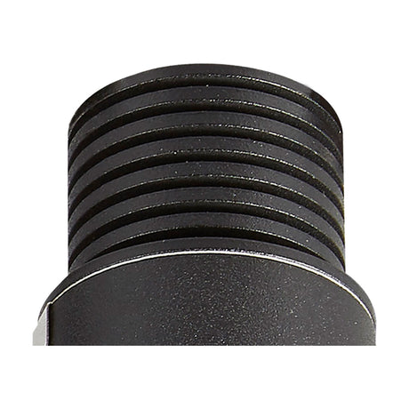 Close-up of the Guincho 5W Spotlight in sand black aluminium, showing the threaded 55mm diameter cylindrical head against a plain white background.
