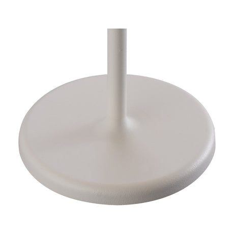 Close-up of the K3 IP54 Lantern 11cm in white, showing the round polycarbonate base and slim central post on a plain white background.