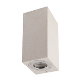 Levi IP65 Rectangular Outdoor Wall Light - White Concrete
