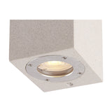 Levi IP65 Rectangular Outdoor Wall Light - White Concrete