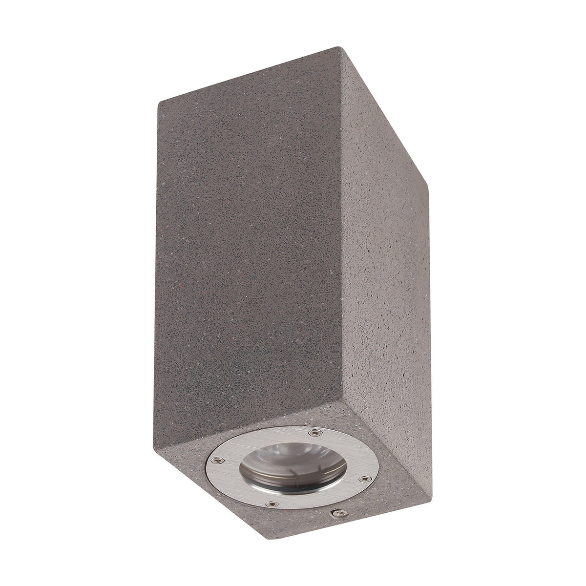 Levi IP65 Rectangular Outdoor Wall Light - Grey Concrete
