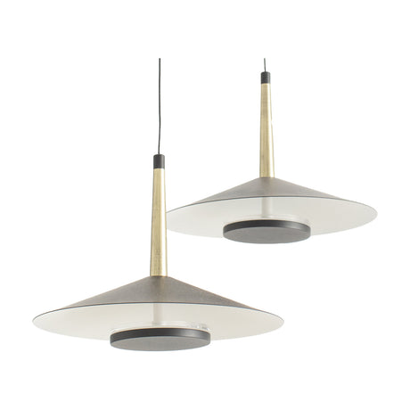 Orion 2 Light 16W Pendant Light 55cm Drop - Black