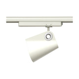 Ipsilon Track Light 35W 4000K 23cm in white, a single angled spot head with round lens on a track adapter, shown on a plain white background.