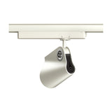 Ipsilon Track Light 35W 4000K, a white aluminium single spot head with black grip detail, mounted on a white track rail against a plain background.