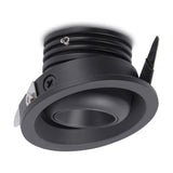 Neptuno Recessed Spotlight 3W 3000K 50mm - Black