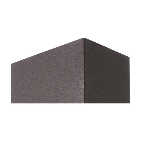Kandanchu 2 Light IP54 Outdoor Wall Light, a small square rust brown aluminium fixture with textured finish, shown at an angle on a plain white background.