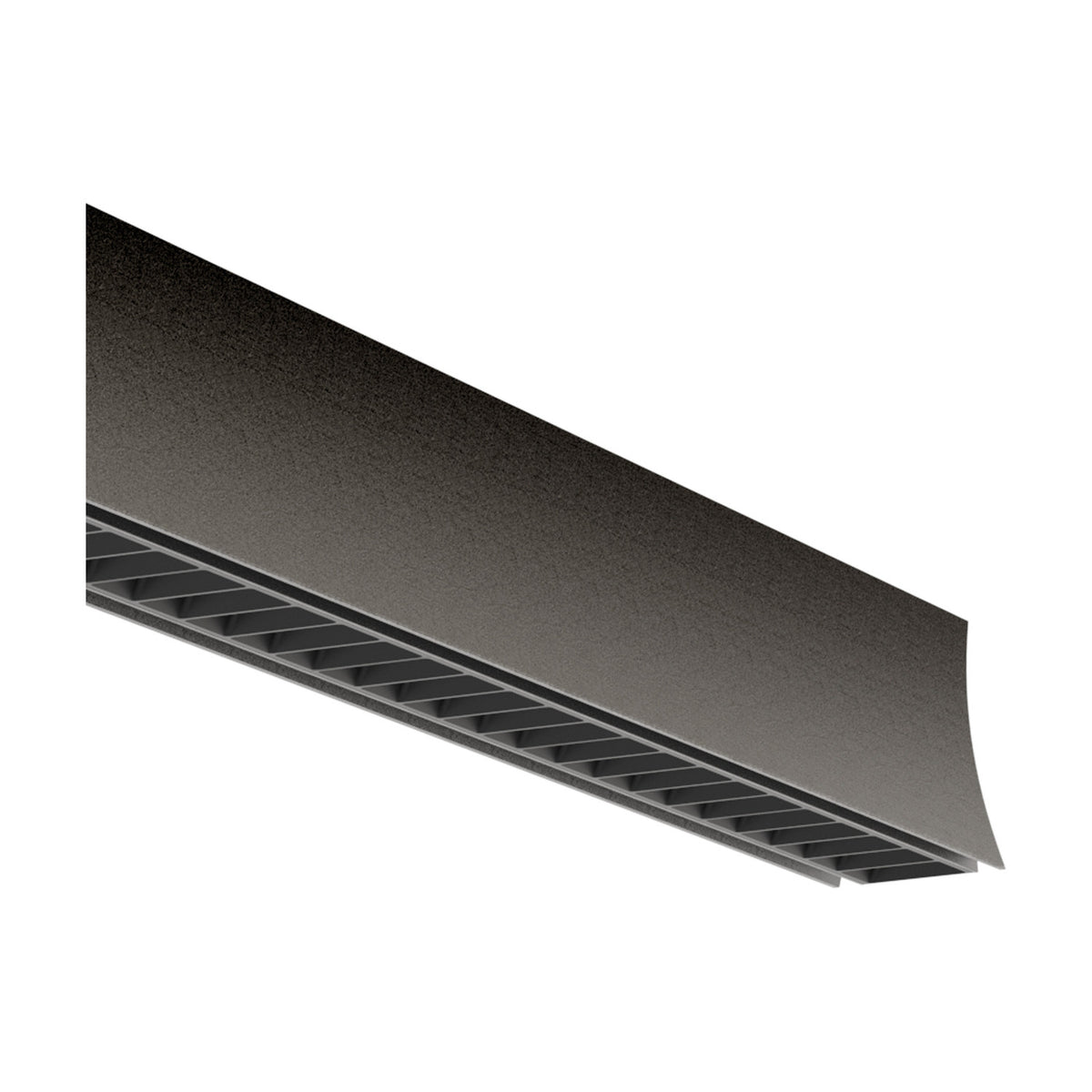 Hanok LED Module 38W 4000K linear light bar in black aluminium with slotted diffuser, shown at an angle on a white background.