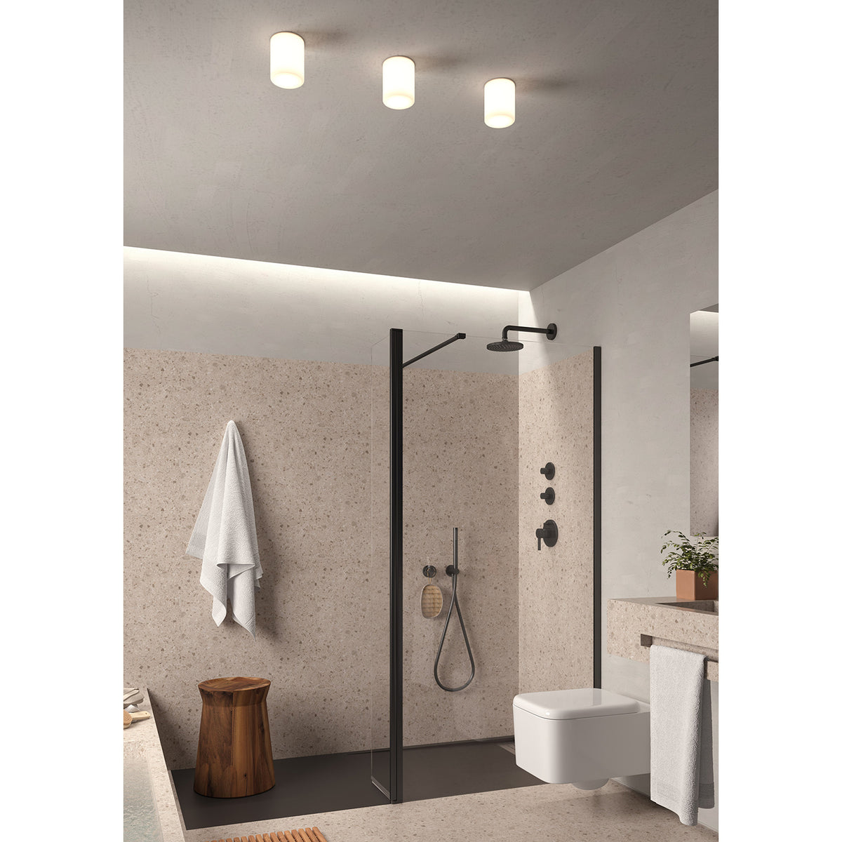 Glaciar Acrylic Spotlight 9W 3000K 85mm Dia 10cm High - White