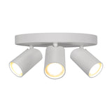 Sal 3 Light GU10 Round Spotlight 25cm - Matt White