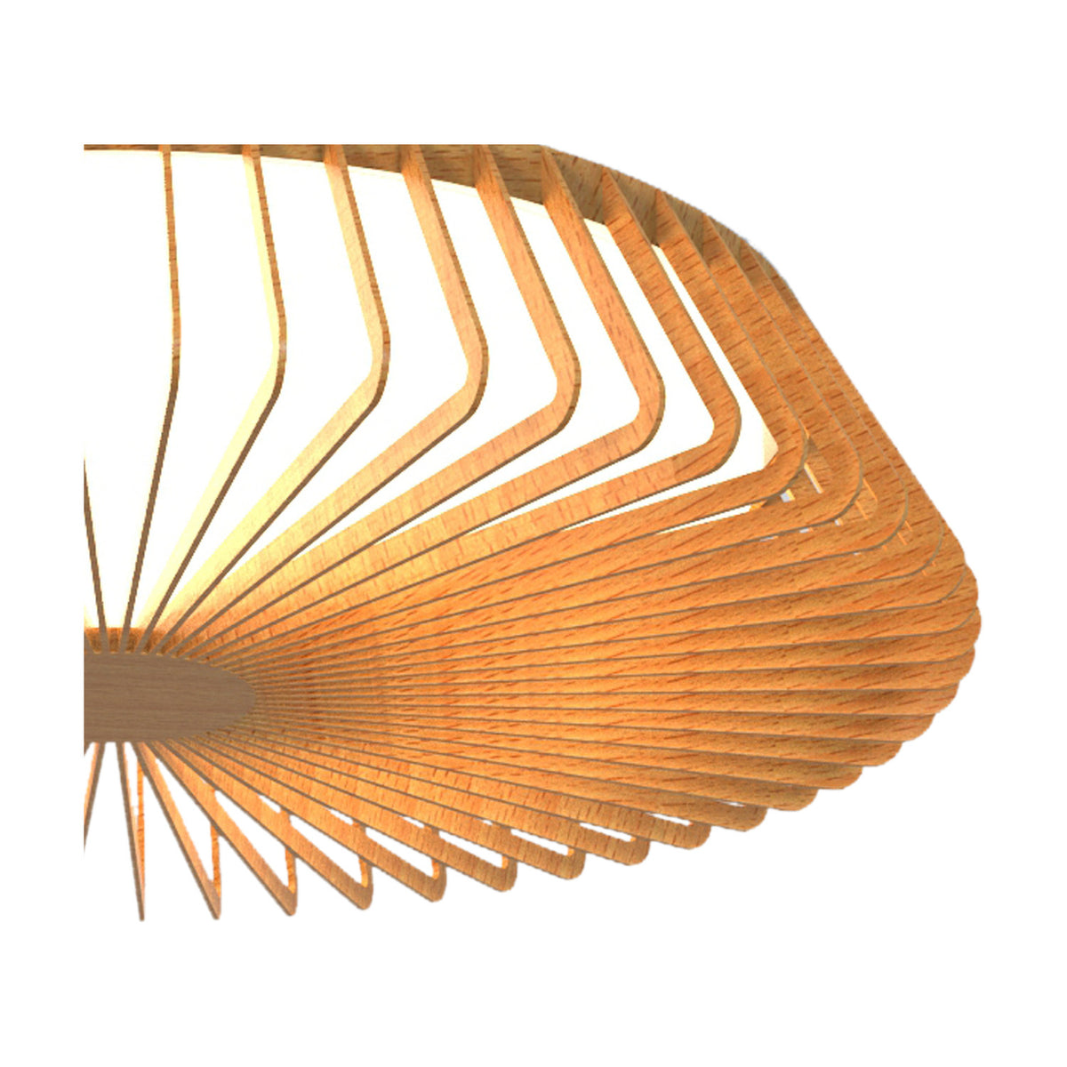 Himalaya 80W Ceiling Light 63cm - Wood Effect