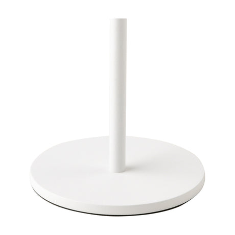 K4 IP54 Lantern 90mm outdoor light close-up showing white slim aluminium base and rod-like stem on a plain white background.
